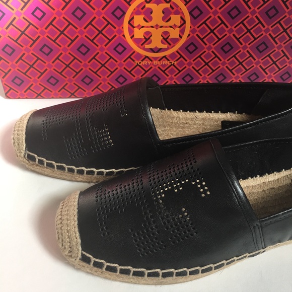 Tory burch perforated logo flat espadrilles black - Picture 4 of 7